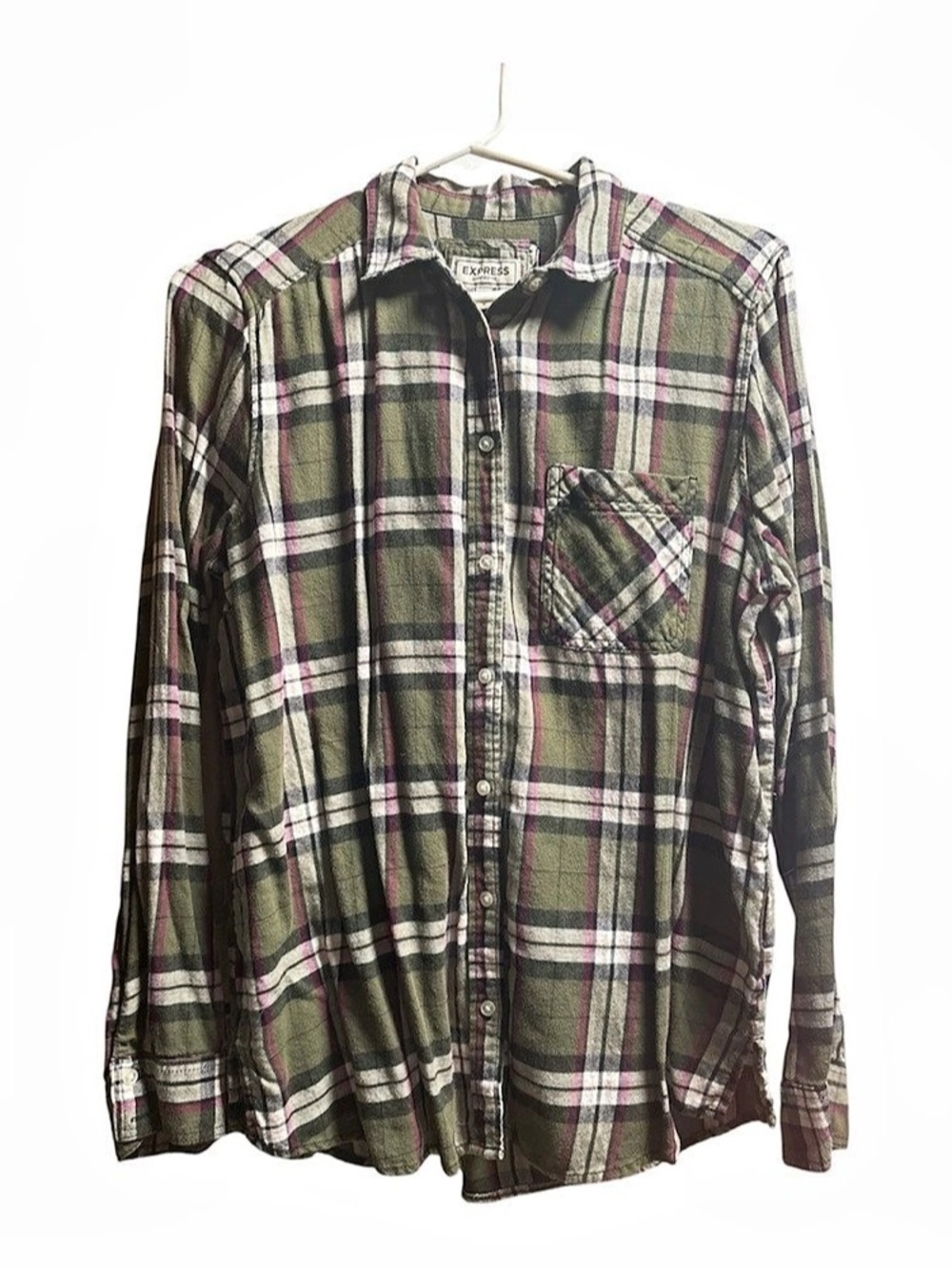 Express Boyfriend Flannel Shirt